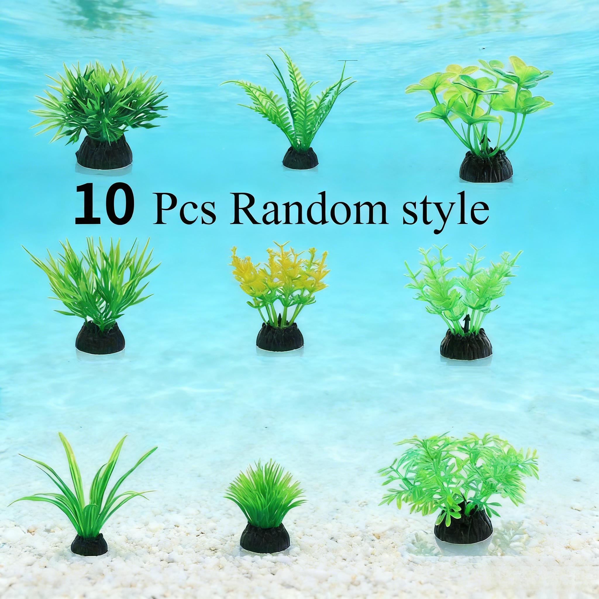 Planted Aquarium Materials - 10Pcs Green Artificial Aquarium Plants Plastic