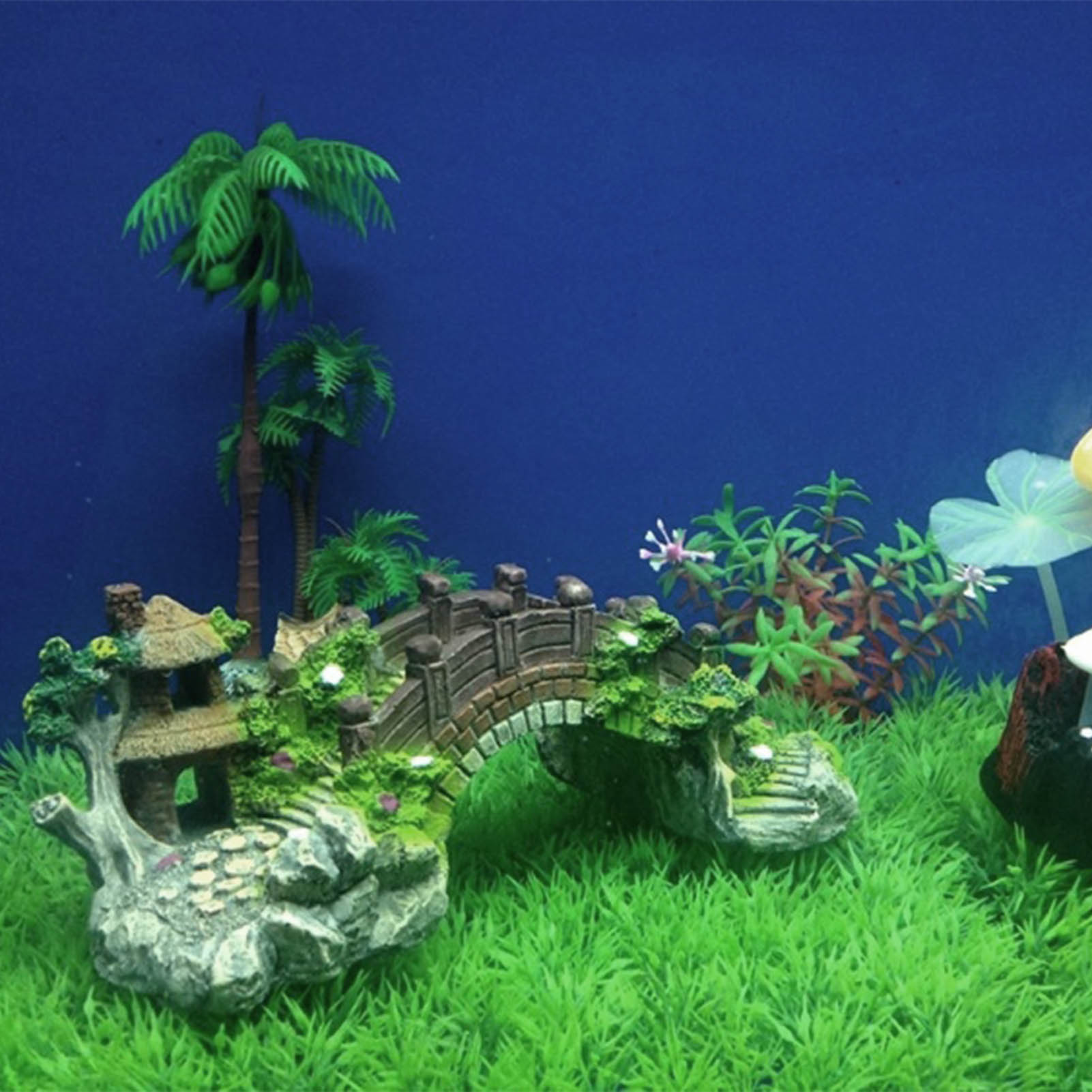 Fish Tank Artificial Bridge Re - огляд і ціна Aquarium Planted Seeds