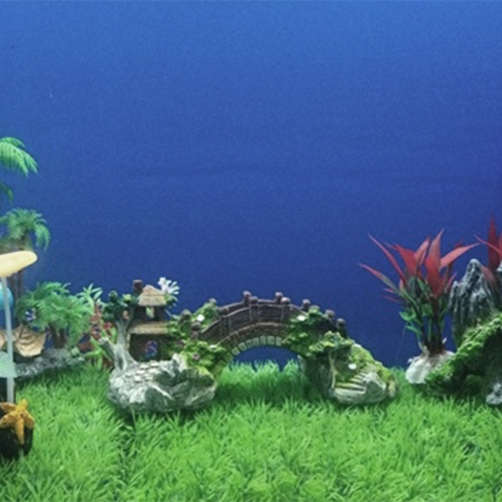 Fish Tank Artificial Bridge Re - огляд і ціна Aquarium Planted Seeds