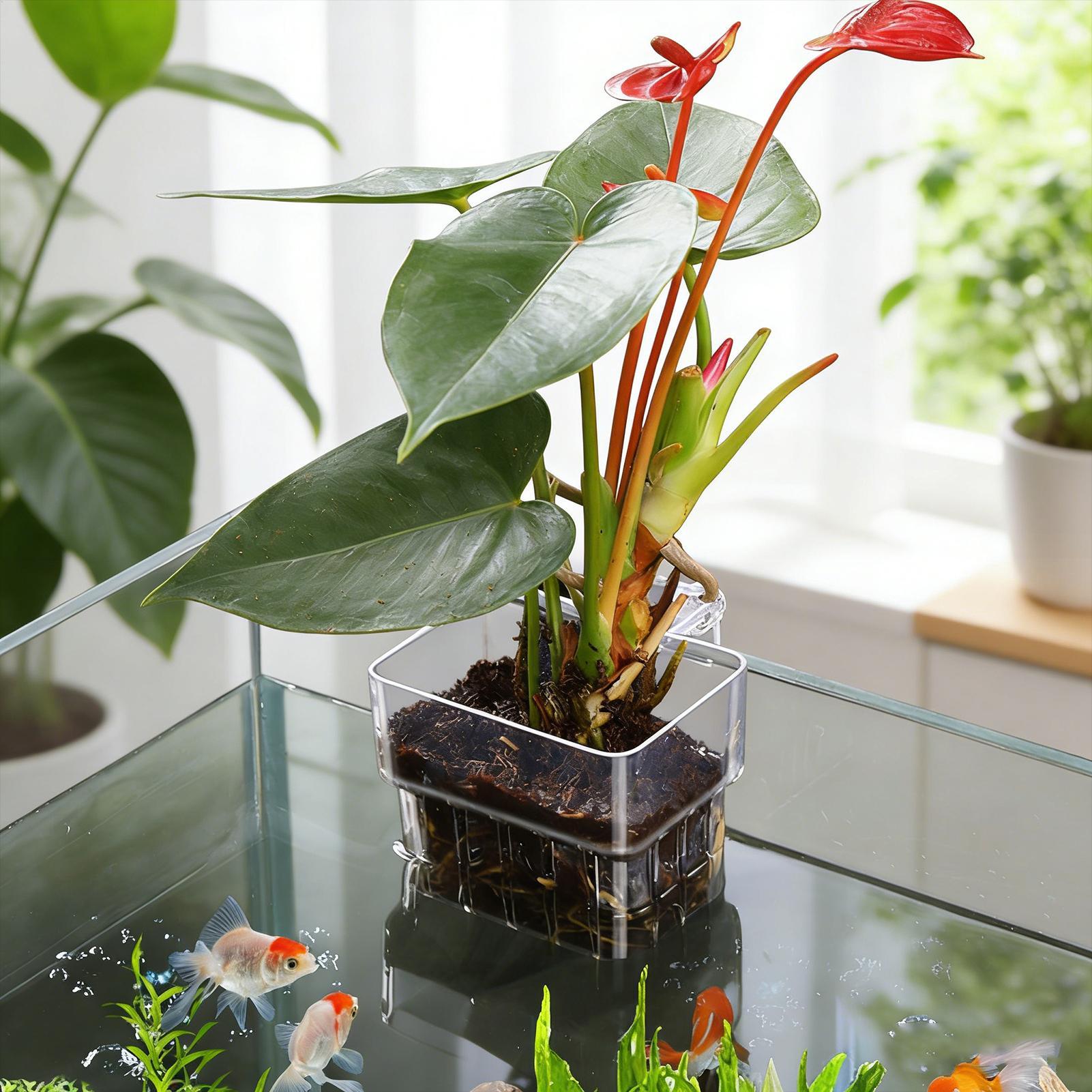 Transparent Hangable Aquarium  - огляд і ціна Aquarium Plant Rings