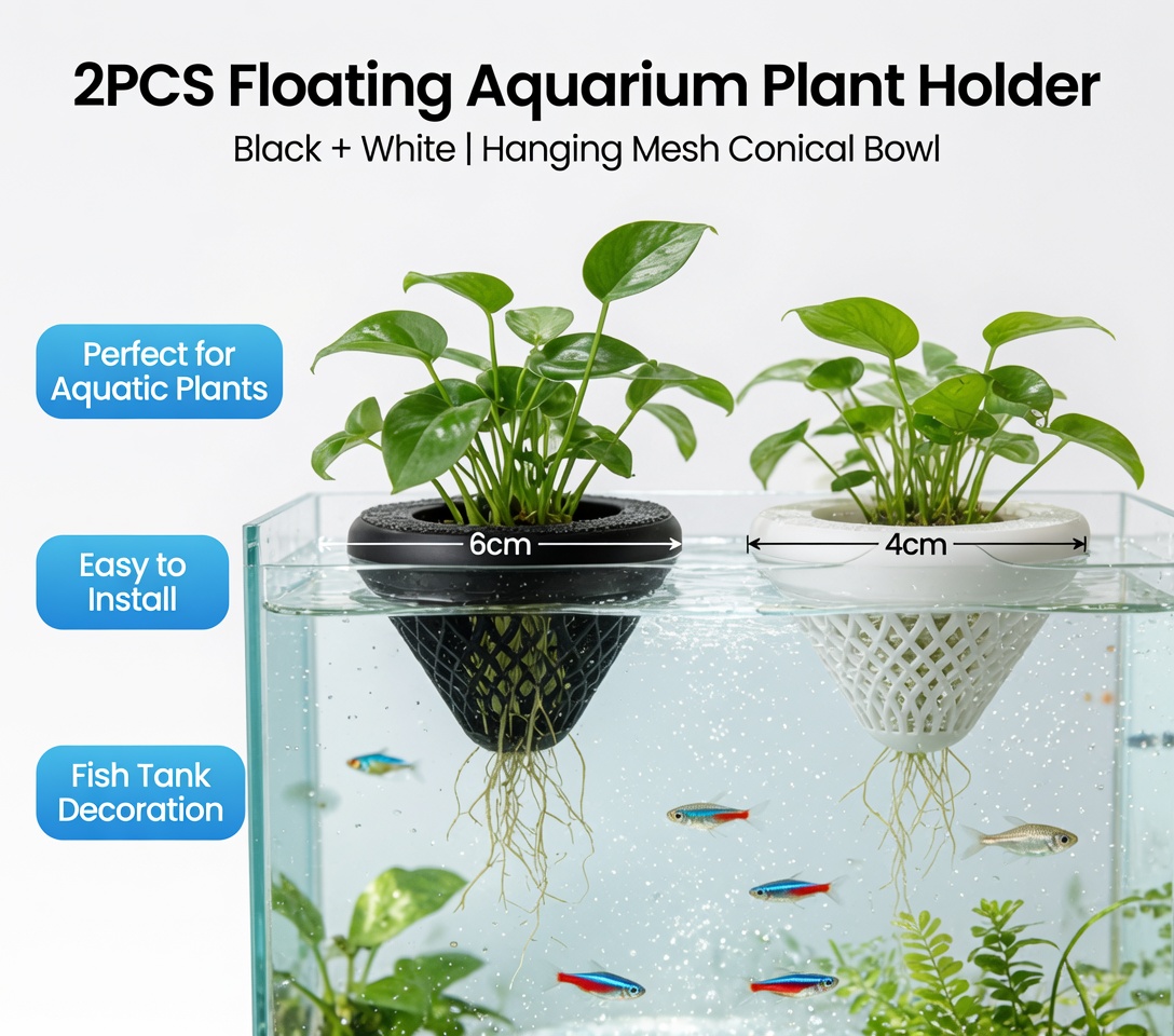 2PCS Floating Aquarium Plant H - огляд і ціна Aquarium Plant Rings