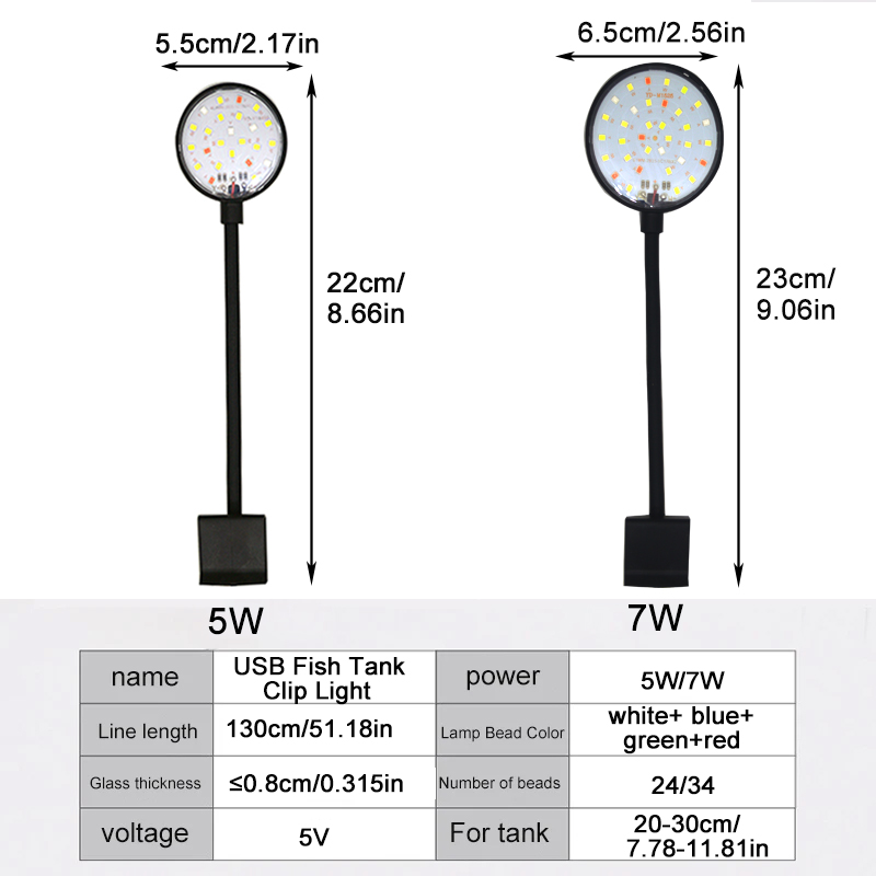 USB Aquarium LED Lamp Fish Tan - огляд і ціна Aquarium Plant Iron