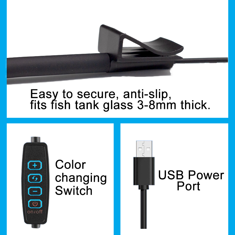 USB Aquarium LED Lamp Fish Tan - огляд і ціна Aquarium Plant Iron