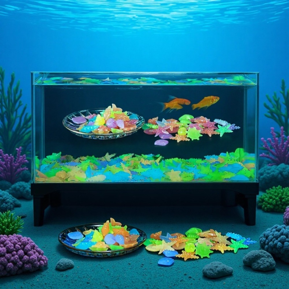 Glowing Luminous Ocean Stones  - огляд і ціна Planted Aquarium Materials