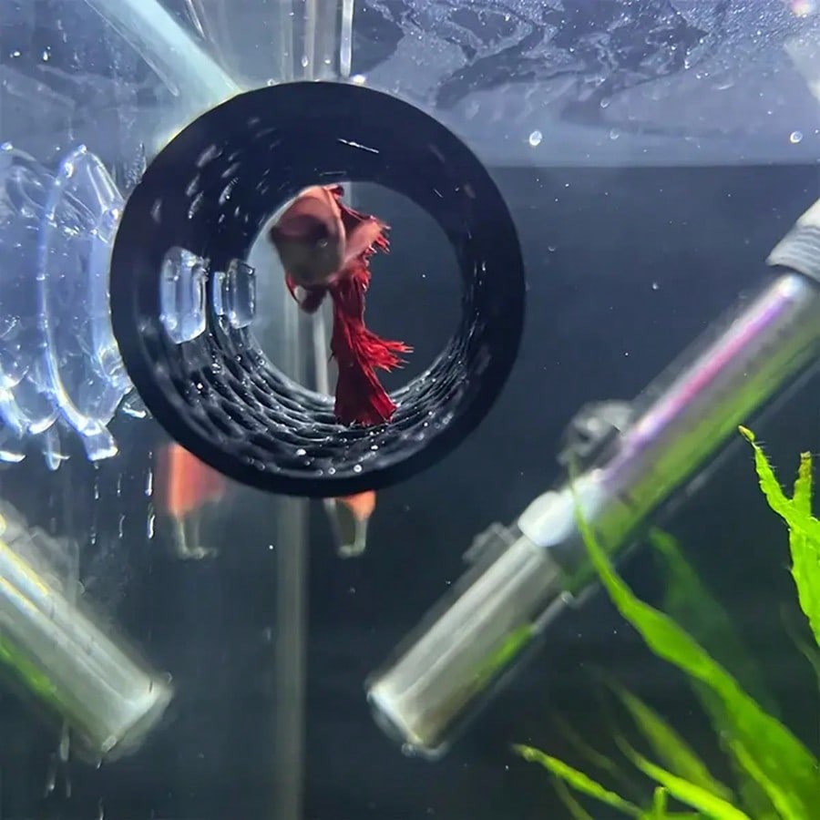 Betta Fish Hideout Hollow Tube - огляд і ціна Aquarium Plant Rings